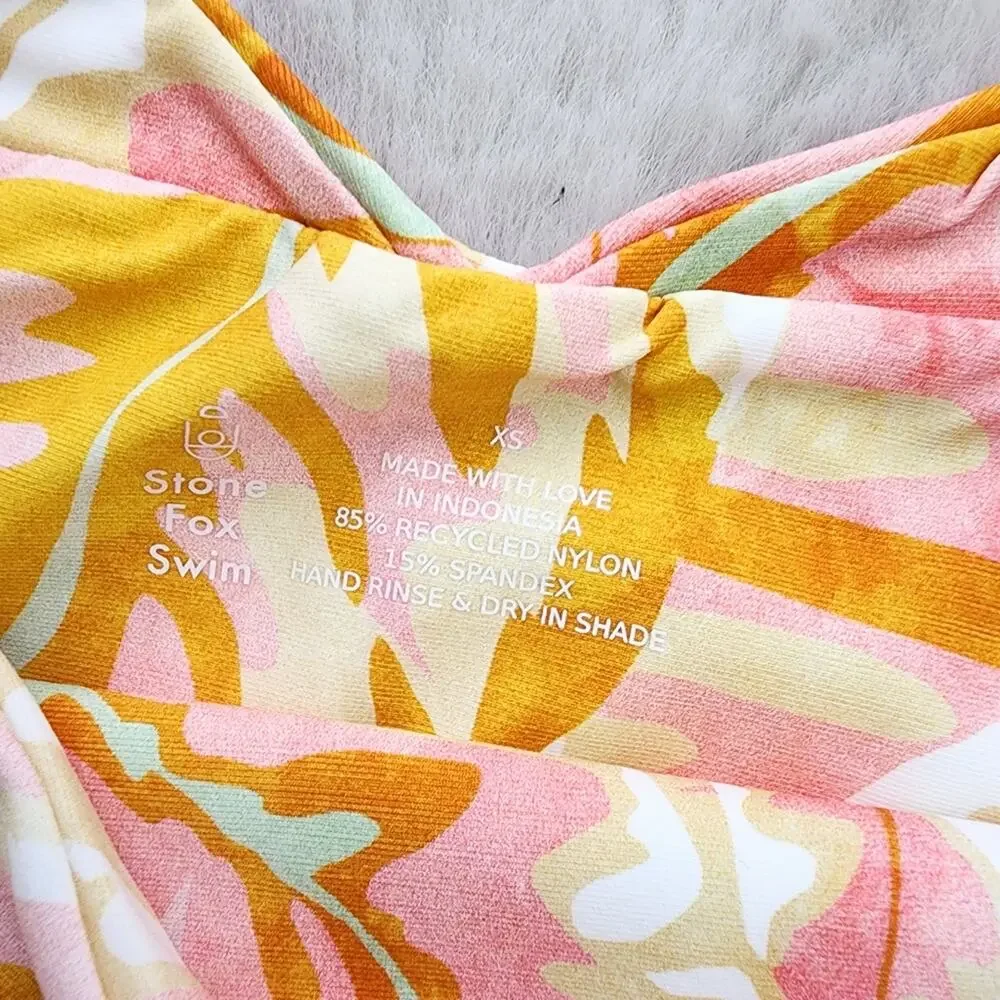 Stone Fox Swim NWT Hot Tropix Floral Riva One-Piece Swimsuit XS
